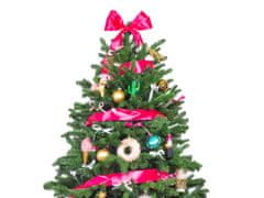 LAALU.cz Ozdobený umělý vánoční stromeček se 115 ks ozdob ŠŤASTNÉ A RŮŽOVÉ 180 cm se stojánkem a vánočními ozdobami