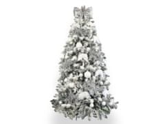 LAALU.cz Ozdobený umělý vánoční stromeček se 90 ks ozdob SNĚHOVÁ KRÁLOVNA 180 cm se stojánkem a vánočními ozdobami