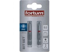 Fortum Hrot křížový phillips, sada 2ks, PH 2x50mm, S2