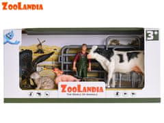 Mikro Trading Zoolandia - Kráva se zvířátky z farmy a doplňky