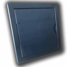 Mikawi Plastová revizní dvířka 200 x 200 mm s montážním límcem – černá – MIKAWI 59-1014