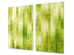 Glasdekor Ochranná deska zelený abstrakt kostičky - Ochranná deska: 60x60cm, Lepení na zeď: Bez lepení na zeď