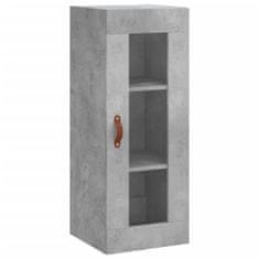 Vidaxl Skříň highboard betonově šedá 34,5x34x180 cm kompozitní dřevo