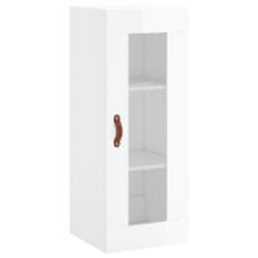 Vidaxl Skříň highboard bílá s vysokým leskem 34,5x34x180 cm kompozit