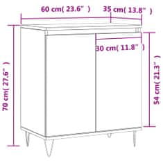 Vidaxl Příborník betonově šedý 60 x 35 x 70 cm kompozitní dřevo