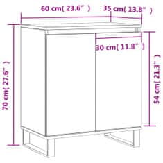 Vidaxl Příborník kouřový dub 60 x 35 x 70 cm kompozitní dřevo