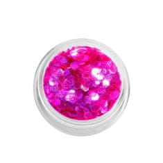 Bass Cosmetics Šestihranné holografické vločky konfety - purpurová / Bass Cosmetics