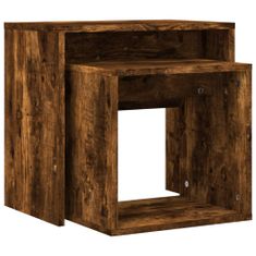 Greatstore Hnízdové konferenční stolky 2 ks kouřový dub kompozitní dřevo