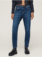 Pepe Jeans Tmavě modré dámské straight fit džíny Pepe Jeans Violet 25