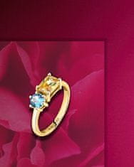 Morellato Půvabný pozlacený prsten s kubickými zirkony Colori SAVY09 (Obvod 56 mm)