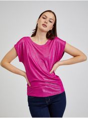 Orsay Tmavě růžové dámské tričko ORSAY S