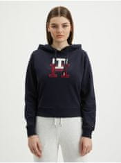 Tommy Hilfiger Tmavě modrá dámská mikina s kapucí Tommy Hilfiger XS