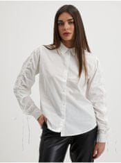 Pieces Bílá dámská košile Pieces Brenna XL