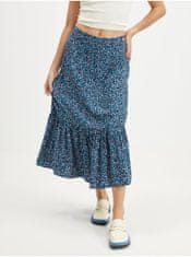 Tommy Jeans Tmavě modrá dámská květovaná midi sukně Tommy Jeans S