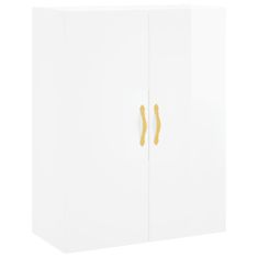 Vidaxl Skříň highboard lesklá bílá 69,5 x 34 x 180 cm kompozitní dřevo