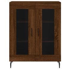 Vidaxl Skříň highboard hnědý dub 69,5 x 34 x 180 cm kompozitní dřevo