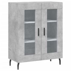 Vidaxl Skříň highboard betonově šedá 69,5x34x180 cm kompozitní dřevo