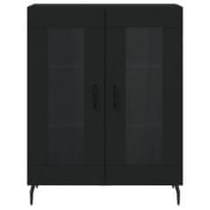 Vidaxl Skříň highboard černá 69,5 x 34 x 180 cm kompozitní dřevo