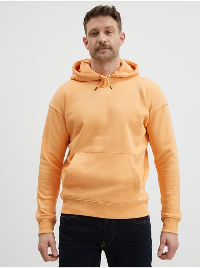 Jack&Jones Oranžová pánská basic mikina s kapucí Jack & Jones Star