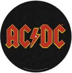 CurePink Podložka na talíř gramofonu AC/DC: Logo (průměr 30,5 cm)