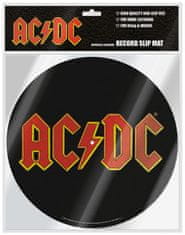 CurePink Podložka na talíř gramofonu AC/DC: Logo (průměr 30,5 cm)