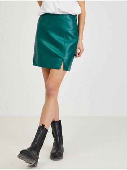 Orsay Zelená dámská koženková sukně ORSAY