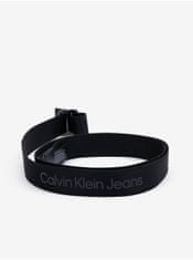 Calvin Klein Černý pánský vzorovaný pásek Calvin Klein 95