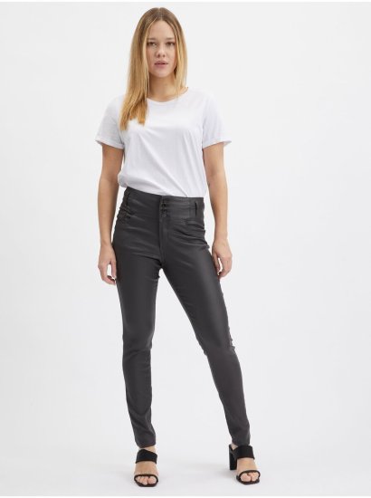 Orsay Tmavě šedé dámské skinny fit kalhoty