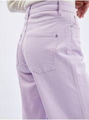 Orsay Světle fialové dámské zkrácené flared fit džíny 38