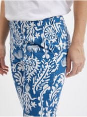 Orsay Bílo-modré dámské vzorované kalhoty 38