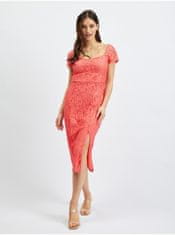 Orsay Růžové dámské krajkované šaty 38