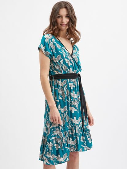 Orsay Petrolejové dámské květované šaty