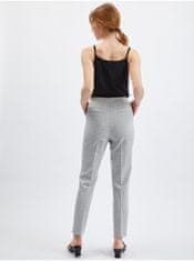Orsay Světle šedé dámské kostkované straight fit kalhoty 38