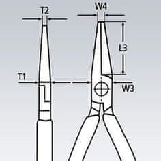 Knipex Rovné ploché kleště 160 mm Knipex typu Langbeck - 3011160