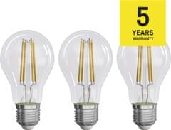 Emos LED žárovka Filament A60 A CLASS/ E27 / 3,8 W (60 W) / 806 lm / teplá bílá