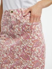 Orsay Růžová dámská vzorovaná džínová sukně 36