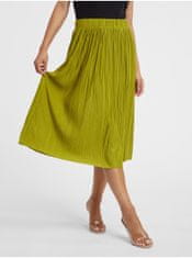 Orsay Zelená dámská plisovaná midi sukně L