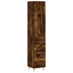 Vidaxl Skříň highboard kouřový dub 34,5 x 34 x 180 cm kompozitní dřevo