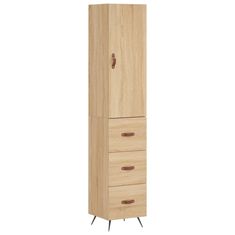 Vidaxl Skříň highboard dub sonoma 34,5 x 34 x 180 cm kompozitní dřevo