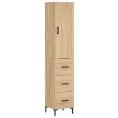 Vidaxl Skříň highboard dub sonoma 34,5 x 34 x 180 cm kompozitní dřevo