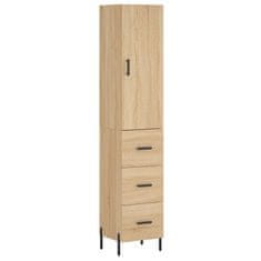 Vidaxl Skříň highboard dub sonoma 34,5 x 34 x 180 cm kompozitní dřevo