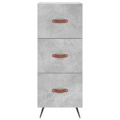 Vidaxl Skříň highboard betonově šedá 34,5x34x180 cm kompozitní dřevo