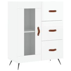 Vidaxl Skříň highboard lesklá bílá 69,5 x 34 x 180 cm kompozitní dřevo