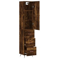 Vidaxl Skříň highboard kouřový dub 34,5 x 34 x 180 cm kompozitní dřevo