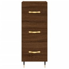 Vidaxl Skříň highboard hnědý dub 34,5 x 34 x 180 cm kompozitní dřevo