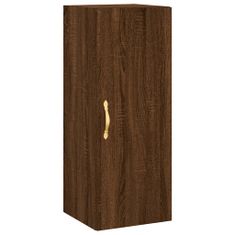 Vidaxl Skříň highboard hnědý dub 34,5 x 34 x 180 cm kompozitní dřevo