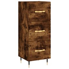 Vidaxl Skříň highboard kouřový dub 34,5 x 34 x 180 cm kompozitní dřevo