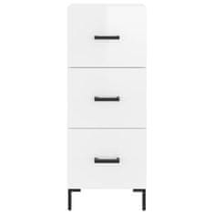 Vidaxl Skříň highboard bílá s vysokým leskem 34,5x34x180 cm kompozit