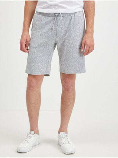 Jack&Jones Světle šedé pánské žíhané teplákové kraťasy Jack & Jones Felix