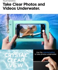 Spigen univerzální vodotěsné pouzdro Aqua Shield, mentolová